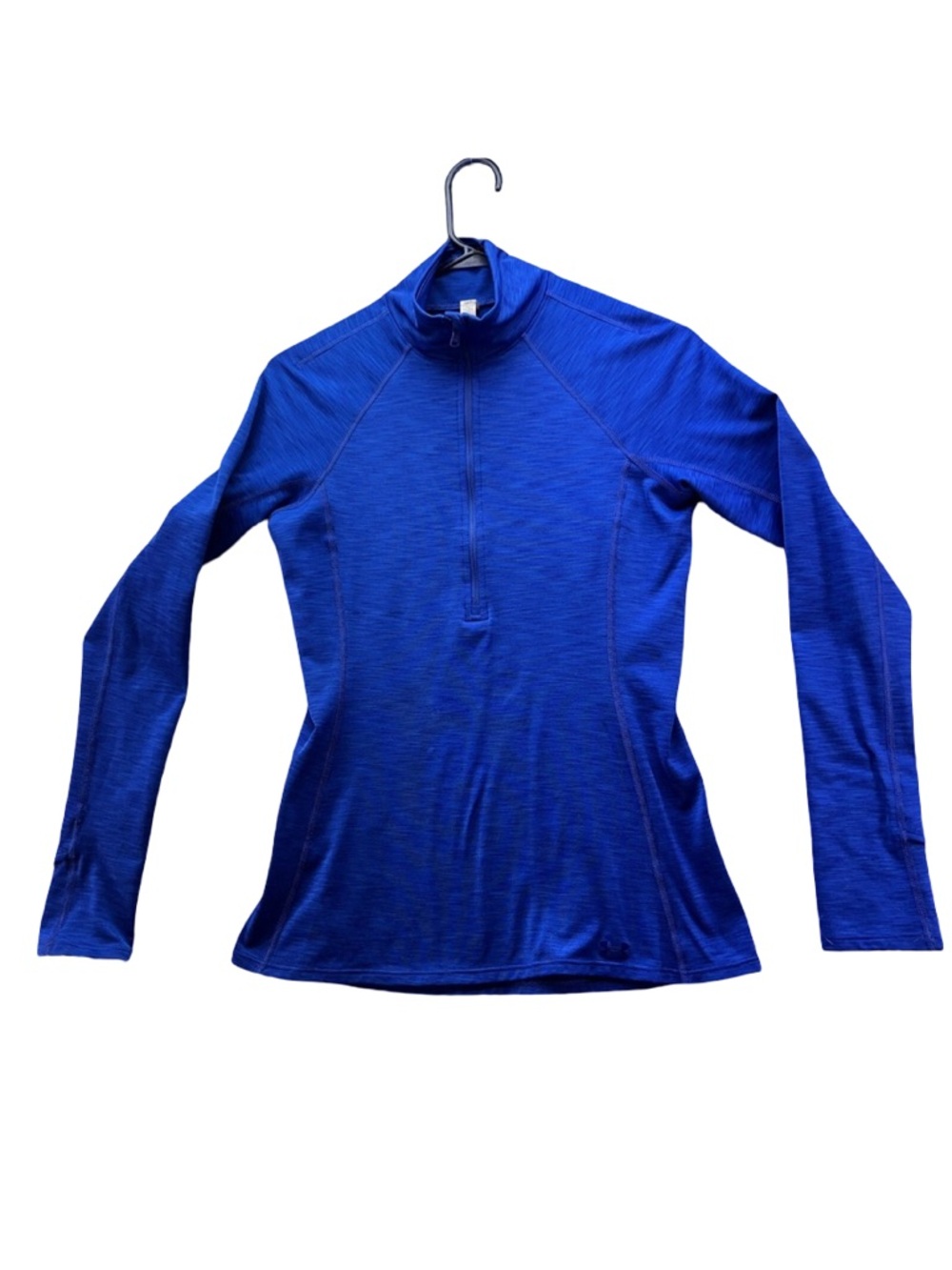 Under Armour Cold Gear - Royal Blue Marled Quarter-Zip Performance Top Sz M